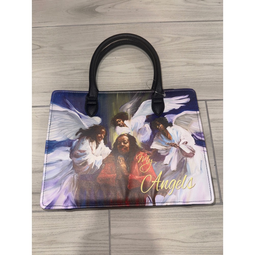 Shades of Color My Angels Bible Cover Organizer Bag Black Bible Cover